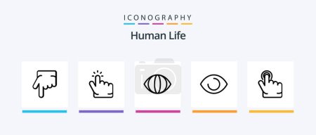 Ilustración de Human Line 5 Icon Pack Including point. finger. finger. click. human. Creative Icons Design - Imagen libre de derechos