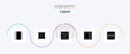 Téléchargez les illustrations : Layout Glyph 5 Icon Pack Including . password. web. layout. layout - en licence libre de droit