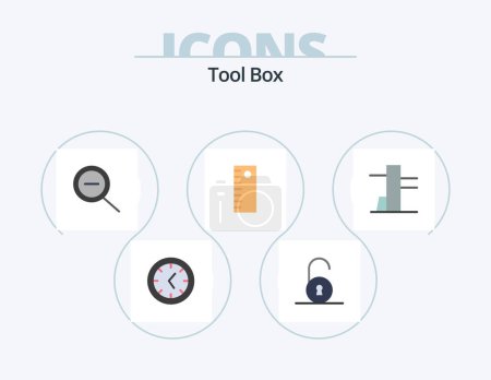 Illustration for Tools Flat Icon Pack 5 Icon Design. . tool. - Royalty Free Image
