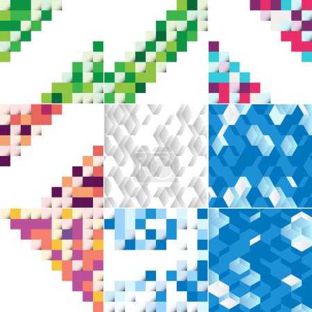 Téléchargez les illustrations : Vector background with an illustration of abstract squares suitable for use as a background design for posters. flyers. covers. and brochures - en licence libre de droit