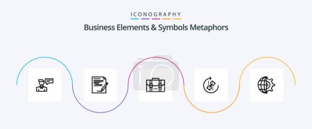 Illustration for Business Elements And Symbols Metaphors Line 5 Icon Pack Including puzzle. repeat. note. puzzle. travel - Royalty Free Image