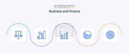 Illustration for Finance Blue 5 Icon Pack Including finance. graphical. stats. finance. business - Royalty Free Image