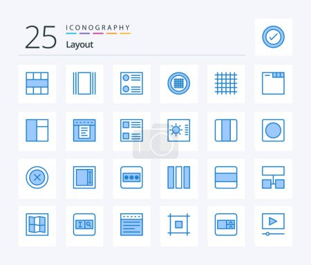 Ilustración de Layout 25 Blue Color icon pack including web. browser. layout. streamline. layout - Imagen libre de derechos