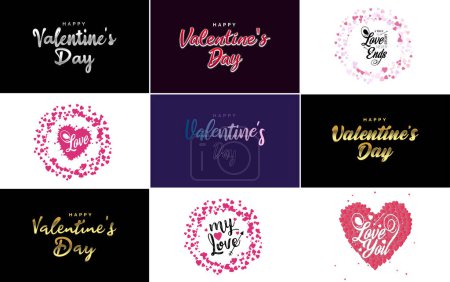 Foto de Be My Valentine lettering with a heart design. suitable for use in Valentine's Day cards and invitations - Imagen libre de derechos