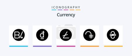 Illustration for Currency Glyph 5 Icon Pack Including coin . dram . vietnam . blockchain. Creative Icons Design - Royalty Free Image