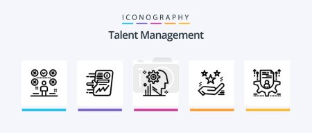 Illustration for Talent Management Line 5 Icon Pack Including star. hand. progress. problem. user. Creative Icons Design - Royalty Free Image