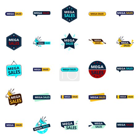 Illustration for The Mega Sale Vector Collection 25 Flexible Designs for Your Next Promotion - Royalty Free Image