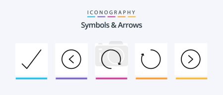 Ilustración de Símbolos y flechas Línea 5 Paquete de iconos Incluyendo. eliminar. eliminar. Diseño de iconos creativos - Imagen libre de derechos