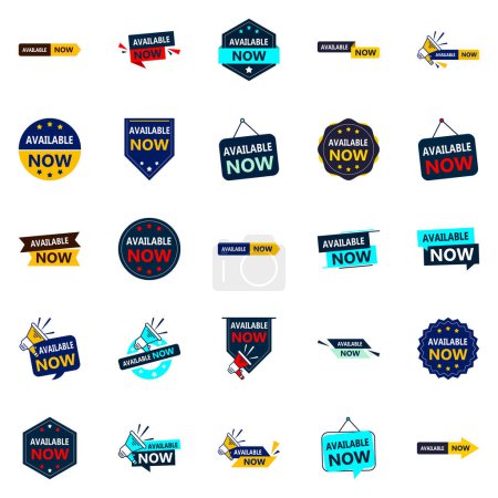 Illustration for Available Now 25 Vector Banners for a Strong and Engaging Brand Identity - Royalty Free Image