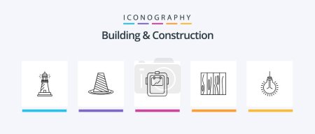 Illustration for Building And Construction Line 5 Icon Pack Including color. paint. engineer. electronics. machine. Creative Icons Design - Royalty Free Image