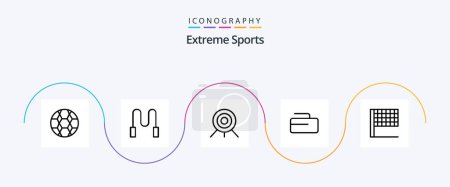 Illustration for Sport Line 5 Icon Pack Including . sport. sports. stone - Royalty Free Image