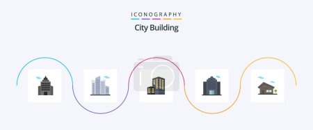Illustration for City Building Flat 5 Icon Pack Including . house. building. home. house - Royalty Free Image