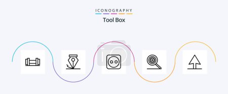 Illustration for Tools Line 5 Icon Pack Including . control. - Royalty Free Image