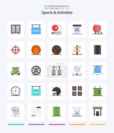 Illustration for Creative Sports & Activities 25 Flat icon pack  Such As sports. golf club. sports. golf. sports - Royalty Free Image