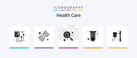 Illustration for Health Care Glyph 5 Icon Pack Including drip. bacteria. test tube. blood. Creative Icons Design - Royalty Free Image