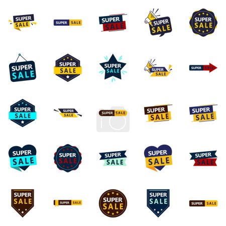 Ilustración de 25 Engaging Super Sale Banners for Online Businesses - Imagen libre de derechos