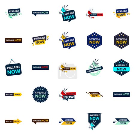 Ilustración de Available Now 25 Vector Banners for a Strong and Engaging Brand Identity - Imagen libre de derechos