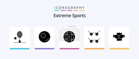 Illustration for Sport Glyph 5 Icon Pack Including . equipment. punch. boxing. Creative Icons Design - Royalty Free Image