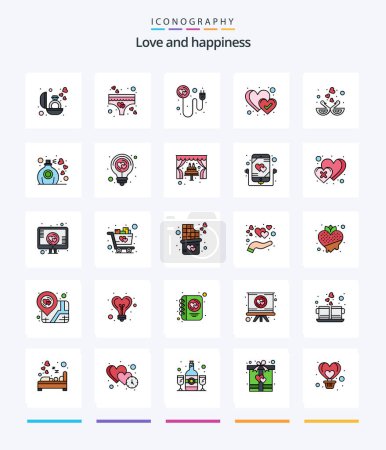 Ilustración de Amor creativo 25 Línea FIlled icono paquete Tal como pato. animal. Corazón. Como. favorito - Imagen libre de derechos
