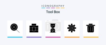 Téléchargez les photos : Tools Glyph 5 Icon Pack Including .. Creative Icons Design - en image libre de droit