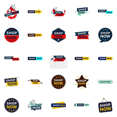 Téléchargez les illustrations : 25 Vibrant Shop Now Sale Banners to Help You Stand Out - en licence libre de droit