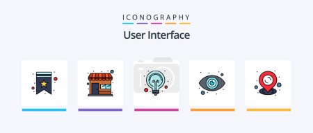 Illustration for User Interface Line Filled 5 Icon Pack Including . streamline. edit. pin. tea. Creative Icons Design - Royalty Free Image