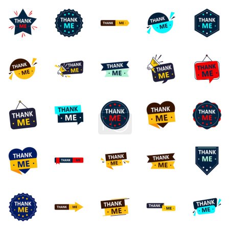Illustration for 25 Impressive Thank Me Banners to Show Your Gratitude - Royalty Free Image