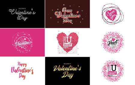 Illustration for I Love You hand-drawn lettering with a heart design. suitable for use as a Valentine's Day greeting or in romantic designs - Royalty Free Image