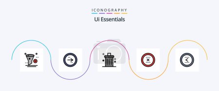 Illustration for Ui Essentials Line Filled Flat 5 Icon Pack Including close. cancel. interface. remove. delete - Royalty Free Image