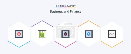 Illustration for Finance 25 Flat icon pack including . . product. graph. analytics - Royalty Free Image