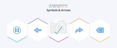 Téléchargez les illustrations : Symbols and Arrows 25 Blue icon pack including . redo. - en licence libre de droit