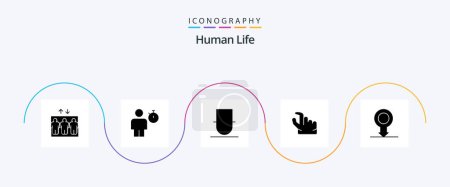 Téléchargez les illustrations : Pack d'icônes Glyphe humain 5 Y compris le sexe. humain. Monsieur. zoom. dans - en licence libre de droit