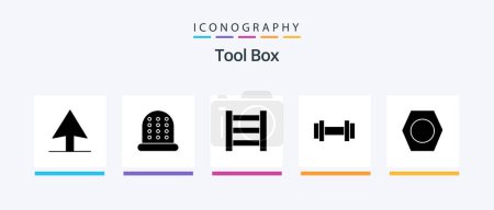 Ilustración de Tools Glyph 5 Icon Pack Including . tools.. Creative Icons Design - Imagen libre de derechos