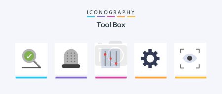 Ilustración de Tools Flat 5 Icon Pack Including . tools. . Creative Icons Design - Imagen libre de derechos