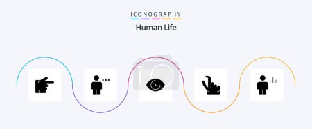 Illustration for Human Glyph 5 Icon Pack Including body. analytics. eye. zoom. out - Royalty Free Image
