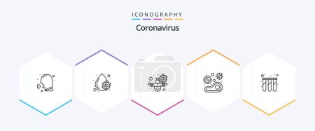 Coronavirus 25 Line icon pack including restaurant. meat. platelets. food. warning