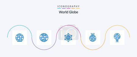 Ilustración de Globo azul 5 paquete de iconos incluyendo. globo. - Imagen libre de derechos