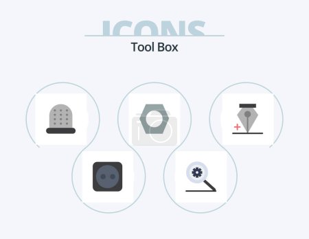 Téléchargez les illustrations : Tools Flat Icon Pack 5 Icon Design. . arrow. . anchor - en licence libre de droit