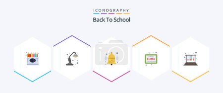 Illustration for Back To School 25 Flat icon pack including pendulum. formula. education. education. education - Royalty Free Image