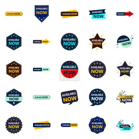 Ilustración de Boost Your Brand with Available Now 25 Eye-catching Vector Banners - Imagen libre de derechos