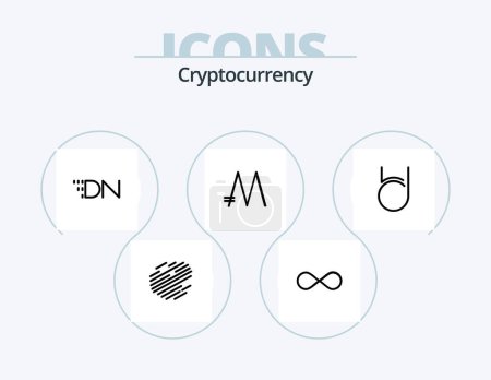 Téléchargez les illustrations : Crypto-monnaie ligne rempli Icône Pack 5 Icône Design. monnaie alternative. crypto . Des crédits pour Ibry. crypto - en licence libre de droit