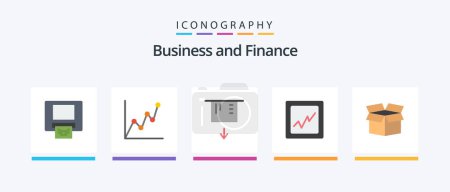 Illustration for Finance Flat 5 Icon Pack Including . box.. Creative Icons Design - Royalty Free Image