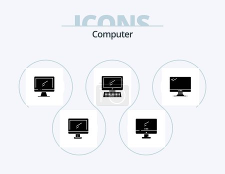Téléchargez les illustrations : Computer Glyph Icon Pack 5 Icon Design. . - en licence libre de droit