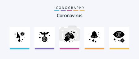 Illustration for Coronavirus Glyph 5 Icon Pack Including health. cold. virus. allergy. wash. Creative Icons Design - Royalty Free Image
