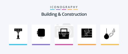 Ilustración de Building And Construction Glyph 5 Icon Pack Including swing. tool. box. roller. construction. Creative Icons Design - Imagen libre de derechos