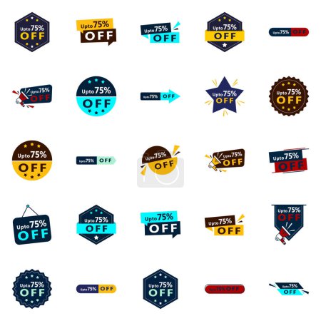 Ilustración de Up to 70% Off 25 Versatile Vector Banners for All Your Sale Campaigns - Imagen libre de derechos