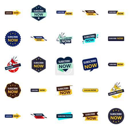 Ilustración de Subscribe Now 25 Vector Banners for Exceptional Branding Solutions - Imagen libre de derechos