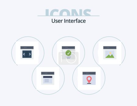 Illustration for User Interface Flat Icon Pack 5 Icon Design. message. communication. user. slider - Royalty Free Image