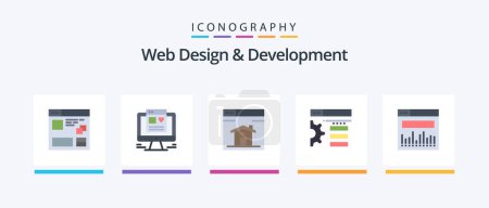 Illustration for Web Design And Development Flat 5 Icon Pack Including web. analytics. web. web. design. Creative Icons Design - Royalty Free Image