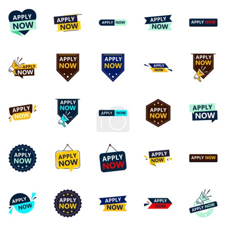 Téléchargez les illustrations : 25 Creative Apply Now Banners to Help You Stand Out - en licence libre de droit